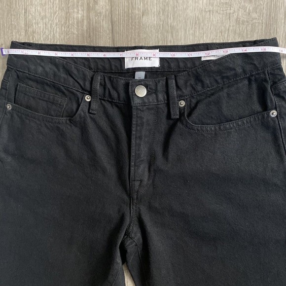 FRAME DENIM Men's L'Homme Cutoff Stretch Denim Black Shorts Raw Frayed Hem Sz 31 - Picture 5 of 9